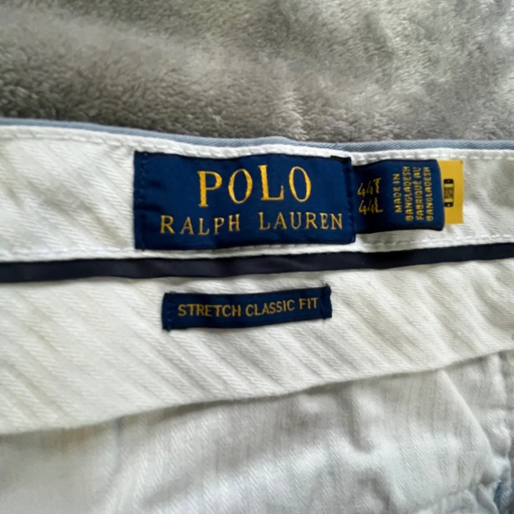 Polo‎ Ralph Lauren Chino Shorts Mens 44 Blue Stretch Classic Fit Flat Front